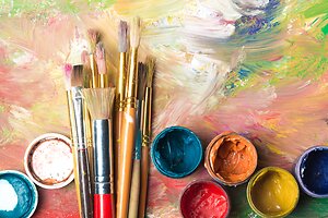 Art Therapy. Art Therapy paints pic